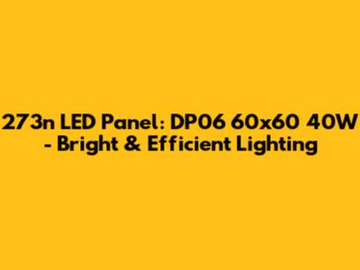 273n LED Panel: DP06 60x60 40W - Bright & Efficient Lighting