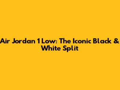 Air Jordan 1 Low: The Iconic Black & White Split