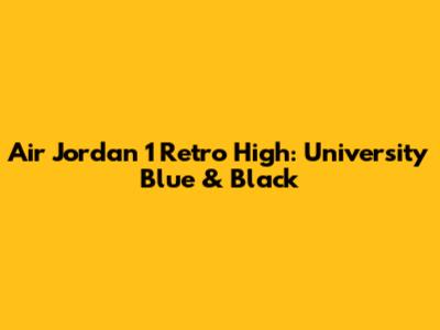 Air Jordan 1 Retro High: University Blue & Black