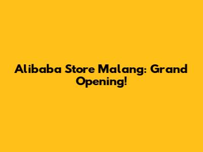 Alibaba Store Malang: Grand Opening!