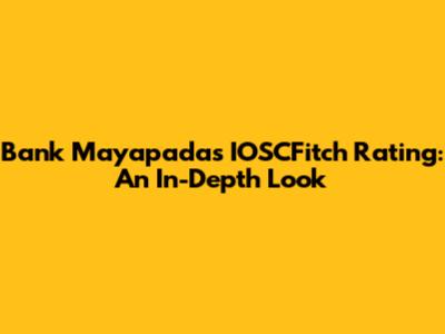 Bank Mayapada's IOSCFitch Rating: An In-Depth Look