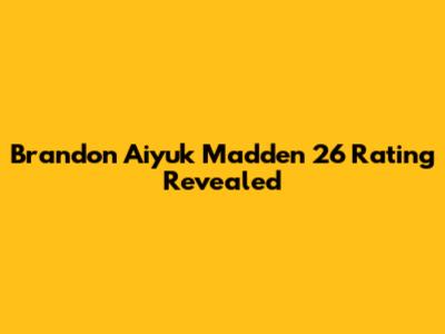 Brandon Aiyuk Madden 26 Rating Revealed