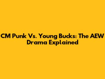 CM Punk Vs. Young Bucks: The AEW Drama Explained