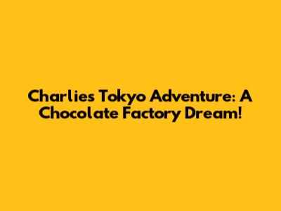 Charlie's Tokyo Adventure: A Chocolate Factory Dream!