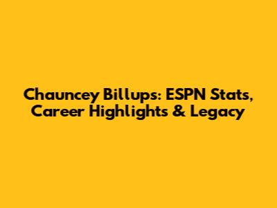 Chauncey Billups: ESPN Stats, Career Highlights & Legacy