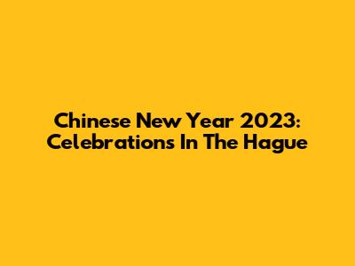 Chinese New Year 2023: Celebrations In The Hague