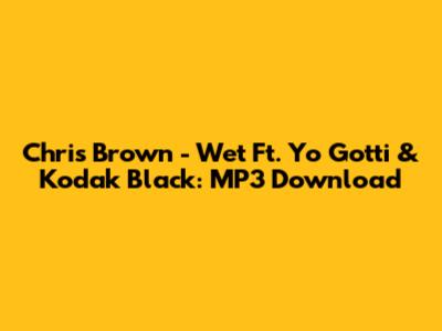 Chris Brown - Wet Ft. Yo Gotti & Kodak Black: MP3 Download
