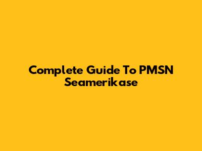 Complete Guide To PMSN Seamerikase