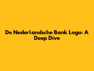 De Nederlandsche Bank Logo: A Deep Dive