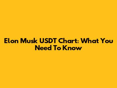 Elon Musk USDT Chart: What You Need To Know