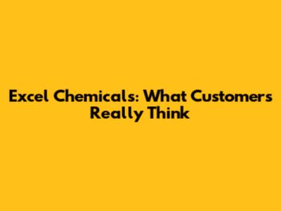 Excel Chemicals: What Customers Really Think