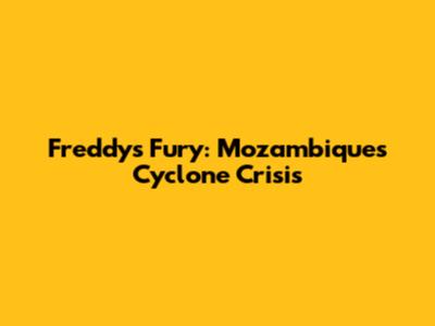 Freddy's Fury: Mozambique's Cyclone Crisis