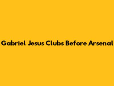 Gabriel Jesus' Clubs Before Arsenal