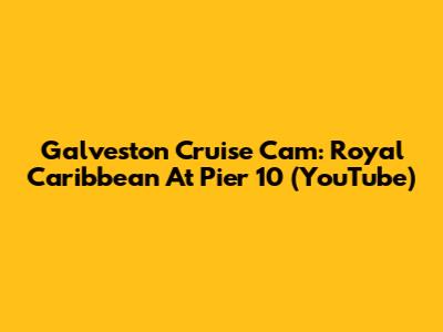 Galveston Cruise Cam: Royal Caribbean At Pier 10 (YouTube)