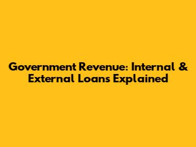 Government Revenue: Internal & External Loans Explained
