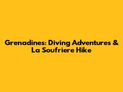 Grenadines: Diving Adventures & La Soufriere Hike