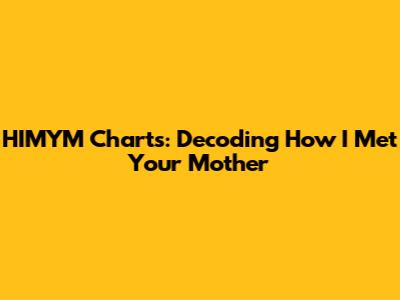 HIMYM Charts: Decoding How I Met Your Mother