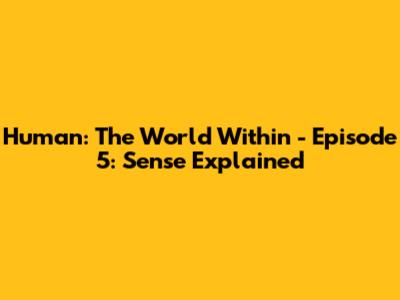 Human: The World Within - Episode 5: Sense Explained