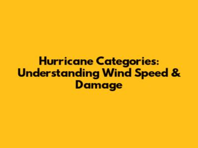Hurricane Categories: Understanding Wind Speed & Damage