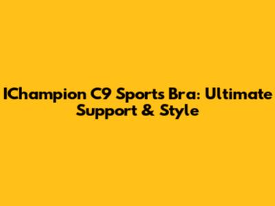 IChampion C9 Sports Bra: Ultimate Support & Style