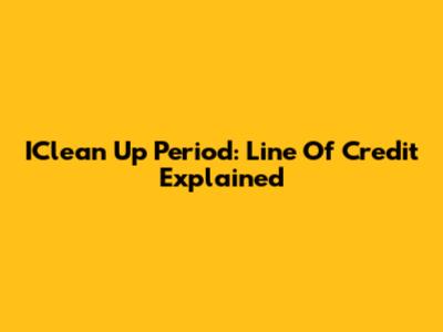 IClean Up Period: Line Of Credit Explained