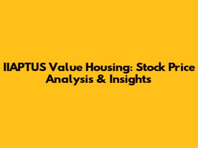 IIAPTUS Value Housing: Stock Price Analysis & Insights
