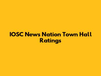 IOSC News Nation Town Hall Ratings