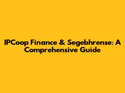 IPCoop Finance & Segebhrense: A Comprehensive Guide