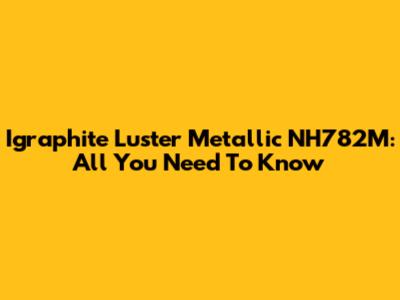Igraphite Luster Metallic NH782M: All You Need To Know