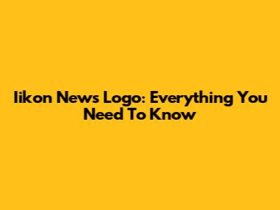 Iikon News Logo: Everything You Need To Know