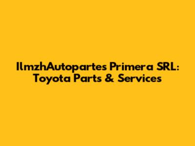 IlmzhAutopartes Primera SRL: Toyota Parts & Services