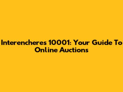 Interencheres 10001: Your Guide To Online Auctions