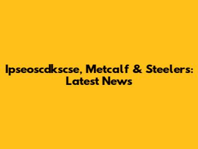 Ipseoscdkscse, Metcalf & Steelers: Latest News