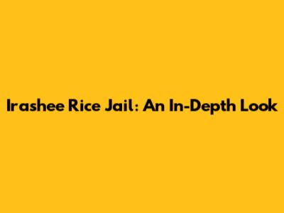 Irashee Rice Jail: An In-Depth Look