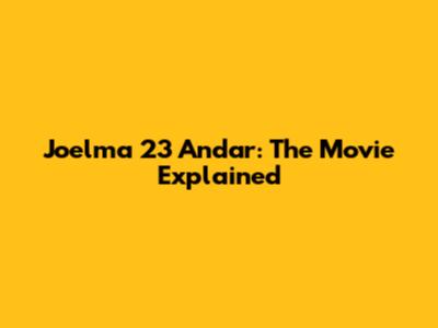 Joelma 23 Andar: The Movie Explained