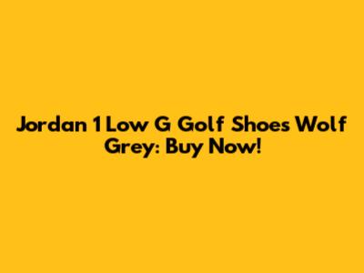 Jordan 1 Low G Golf Shoes Wolf Grey: Buy Now!