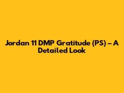 Jordan 11 DMP Gratitude (PS) – A Detailed Look