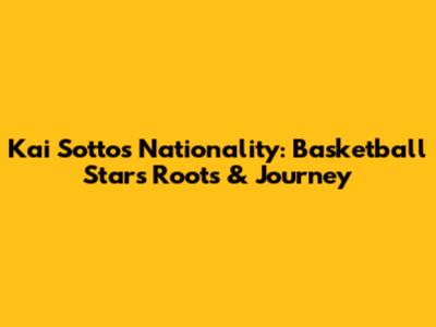 Kai Sotto's Nationality: Basketball Star's Roots & Journey