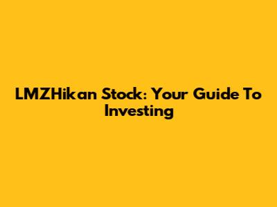 LMZHikan Stock: Your Guide To Investing