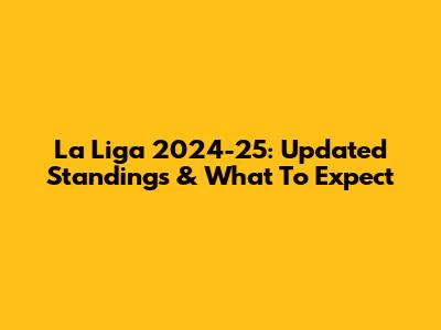 La Liga 2024-25: Updated Standings & What To Expect