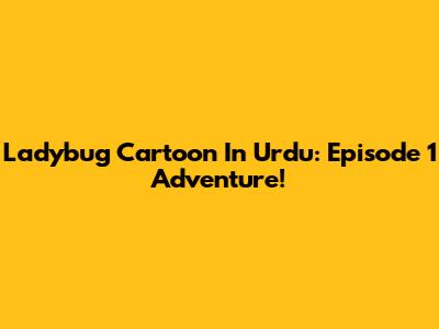 Ladybug Cartoon In Urdu: Episode 1 Adventure!