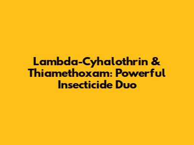 Lambda-Cyhalothrin & Thiamethoxam: Powerful Insecticide Duo