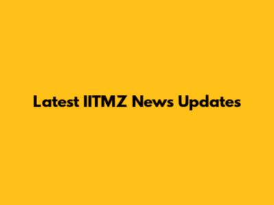 Latest IITMZ News Updates