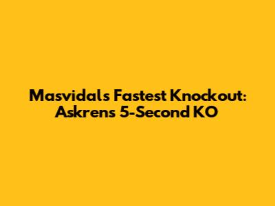 Masvidal's Fastest Knockout: Askren's 5-Second KO