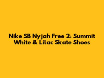 Nike SB Nyjah Free 2: Summit White & Lilac Skate Shoes