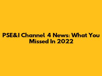 PSE&I Channel 4 News: What You Missed In 2022