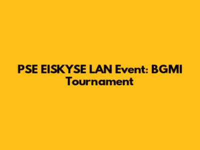 PSE EISKYSE LAN Event: BGMI Tournament