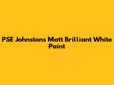 PSE Johnstons Matt Brilliant White Paint