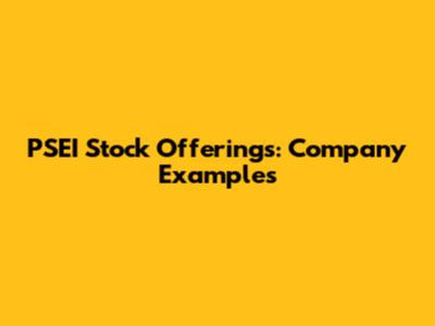 PSEI Stock Offerings: Company Examples