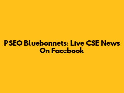 PSEO Bluebonnets: Live CSE News On Facebook